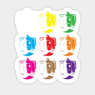 Cyberman pop art Sticker